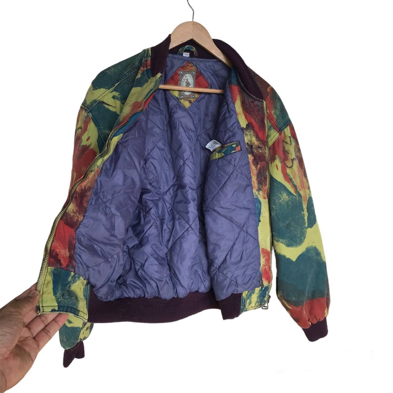 Cross Colours × Nigel Cabourn × Vintage Vintage Cross colour Pyramax art paint bomber canvas jacket Size US M / EU 48-50 / 2 - 6 Thumbnail