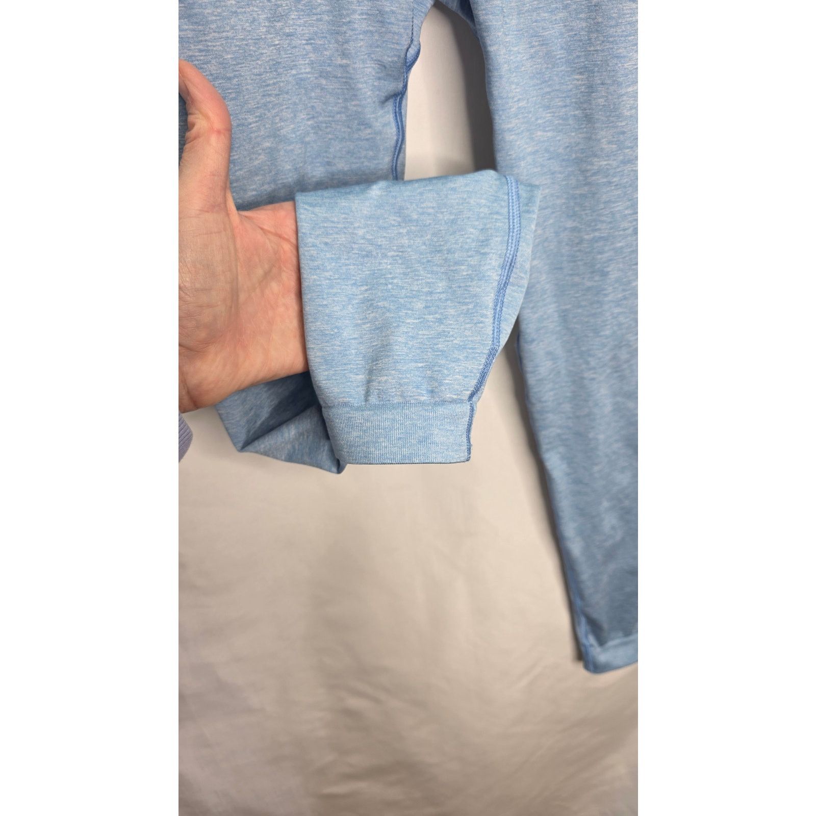 Gymshark Gymshark Adapt Marl Blue Seamless Athletic Gym Leggings Size 25" / US 0 / IT 36 - 8 Thumbnail