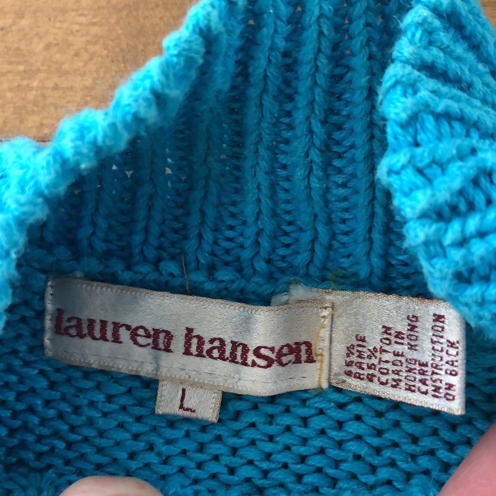 Vintage Lauren Hansen Vtg 80s floral Sweater blue, yellow large Size L / US 10 / IT 46 - 6 Thumbnail