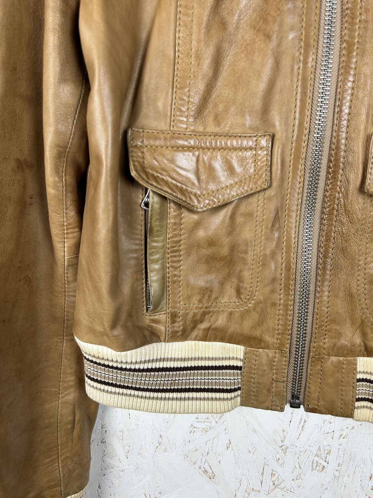 Dolce & Gabbana Vintage Dolce & Gabbana Brown Leather Aviator Bomber Jacket Size M / US 6-8 / IT 42-44 - 3 Thumbnail