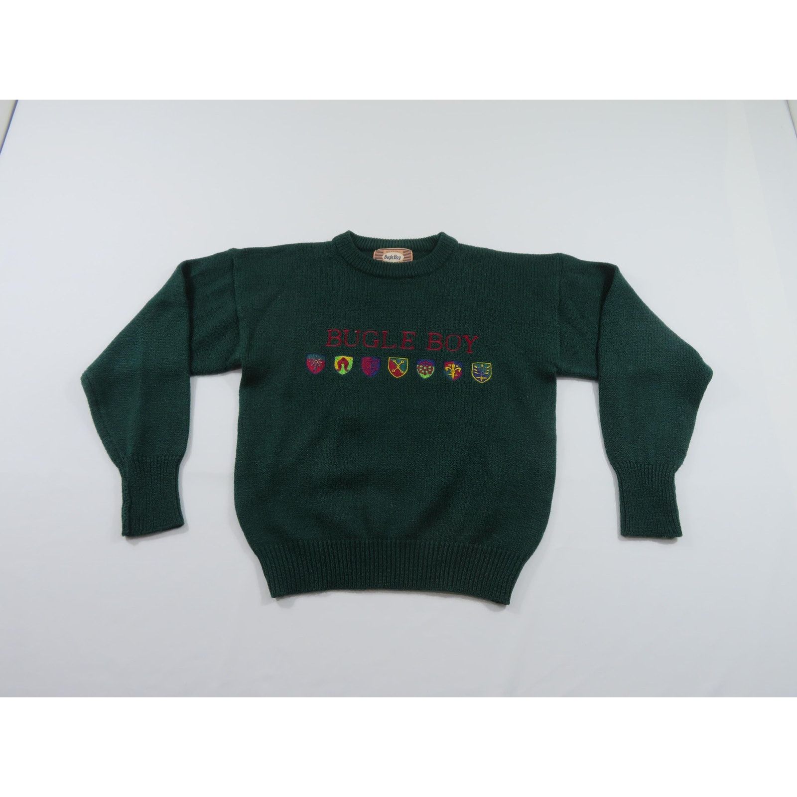 Bugle Boy Bugle Boy Knit Embroidered Green Sweater Sz M 1990s Size US M / EU 48-50 / 2 - 1 Thumbnail