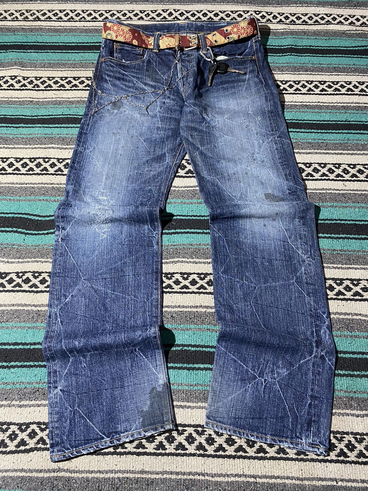 If Six Was Nine Crazy! Eternal Japan Acid Wash Denim Size US 34 / EU 50 - 1 Thumbnail