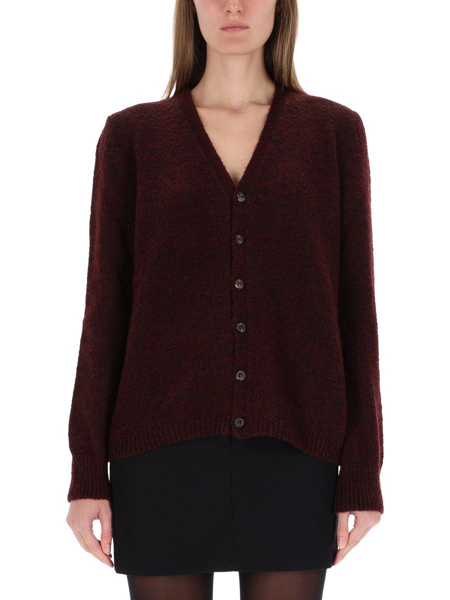 Maison Margiela MAISON MARGIELA WOOL CARDIGAN - BORDEAUX Size XL / US 12-14 / IT 48-50 - 1 Thumbnail