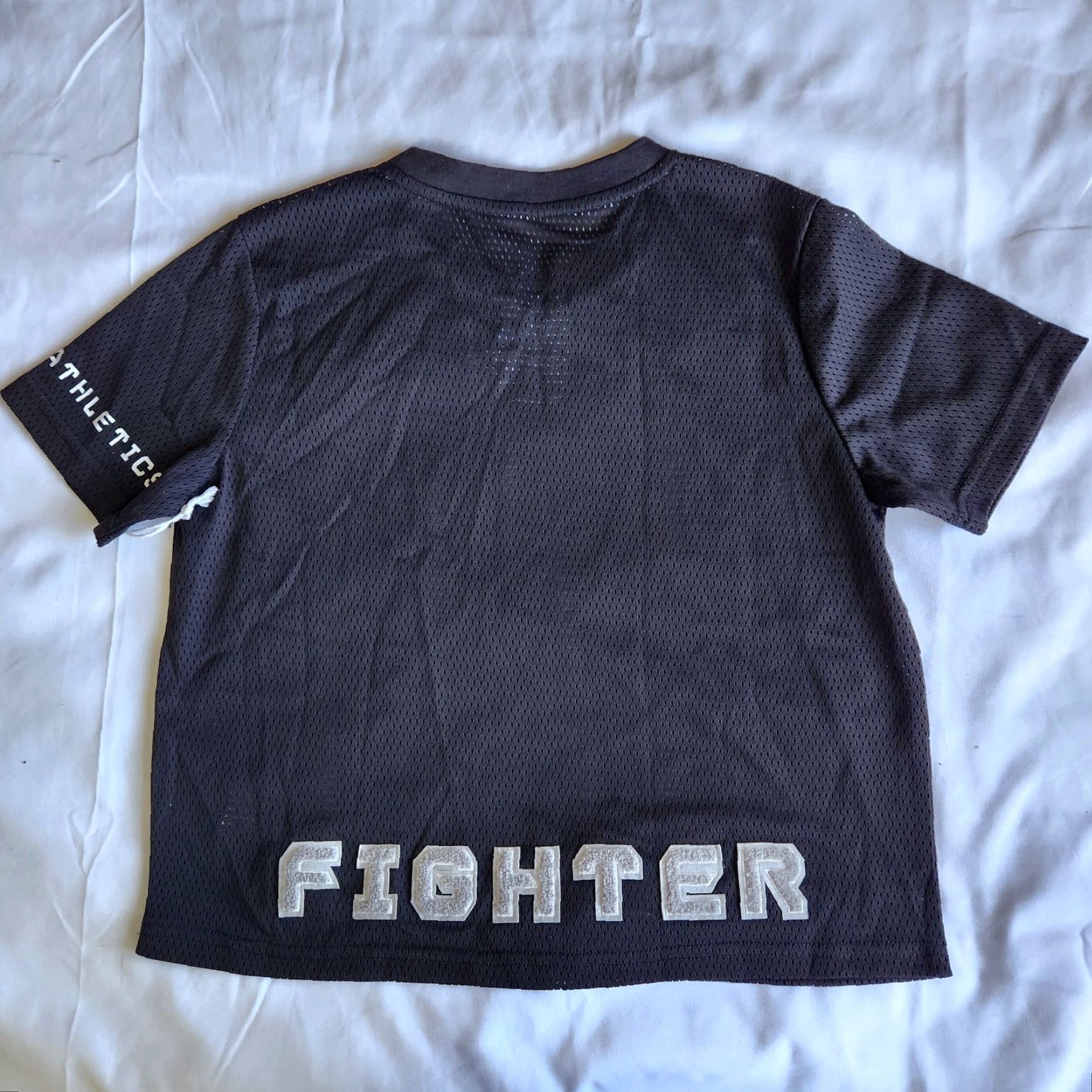 Vintage American Fighter XS Black Crop Top Women's Little Things Premium Cropped Tee Breathable Lightweight Short Sleeve Knit Polyester Crew Neck T-Shirt Size XS / US 0-2 / IT 36-38 - 3 Thumbnail