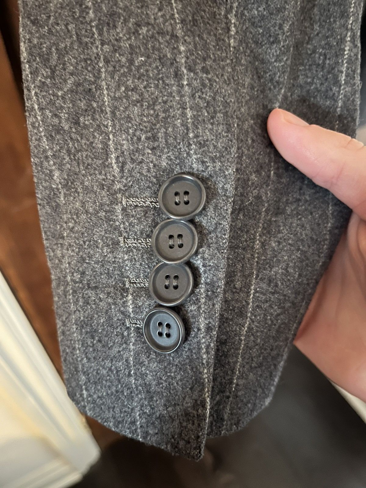 Kiton Kiton Double breasted wool grey blazer Size 36R - 5 Thumbnail