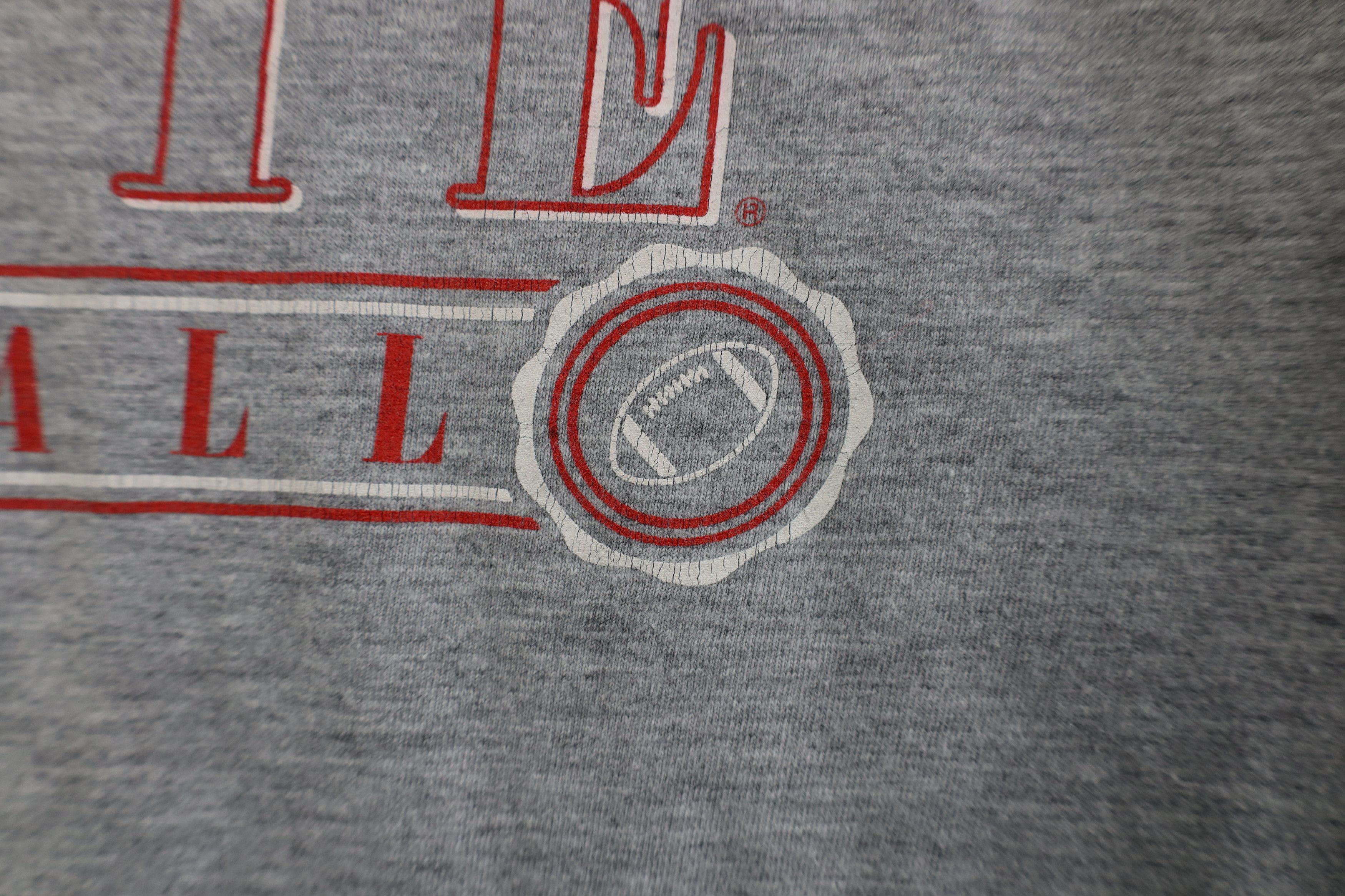 Vintage Vintage 90s Ohio State University Football T-Shirt Gray Size US L / EU 52-54 / 3 - 5 Thumbnail