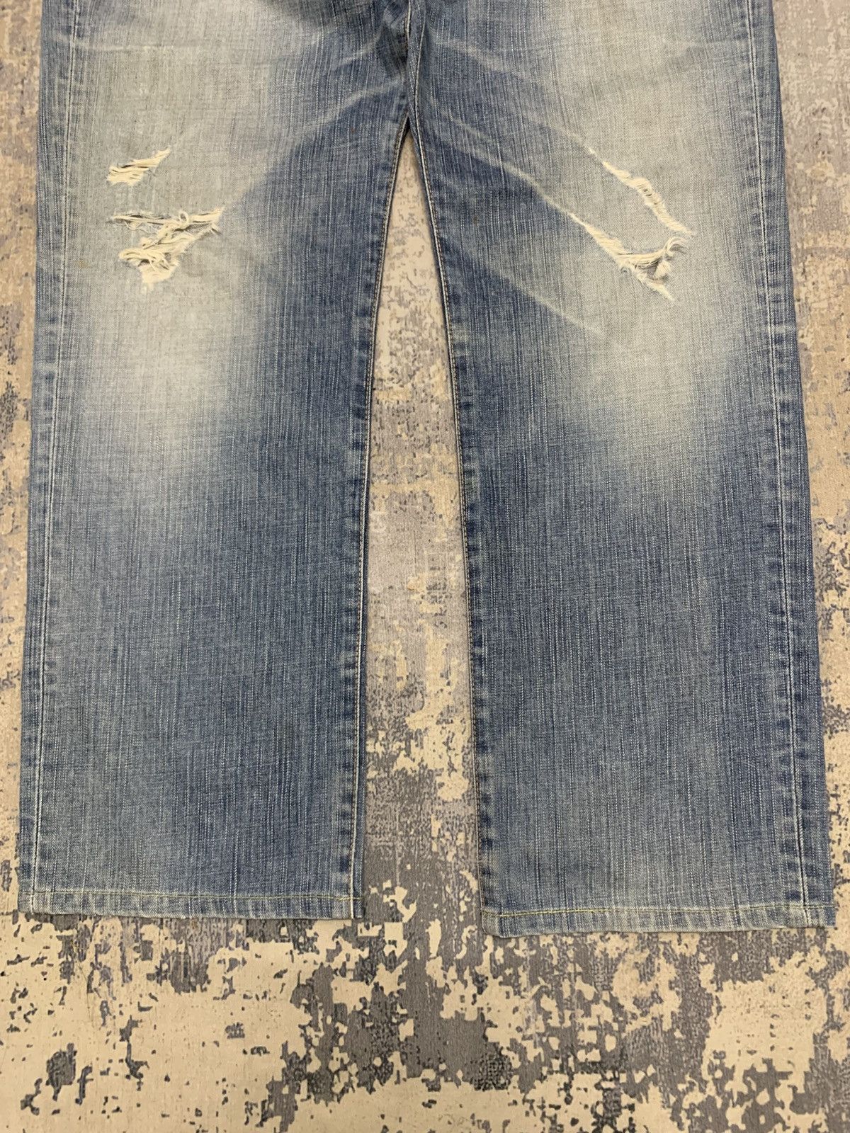 Edwin Vintage Edwin Distressed Baggy Jeans W37x29.5 Size US 37 - 6 Thumbnail
