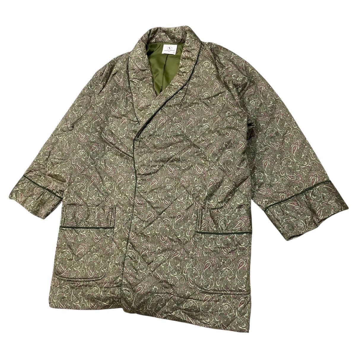 Valentino Vintage Valentino Garavani Body Paisley Quilted Robe Coat Size US M / EU 48-50 / 2 - 2 Thumbnail
