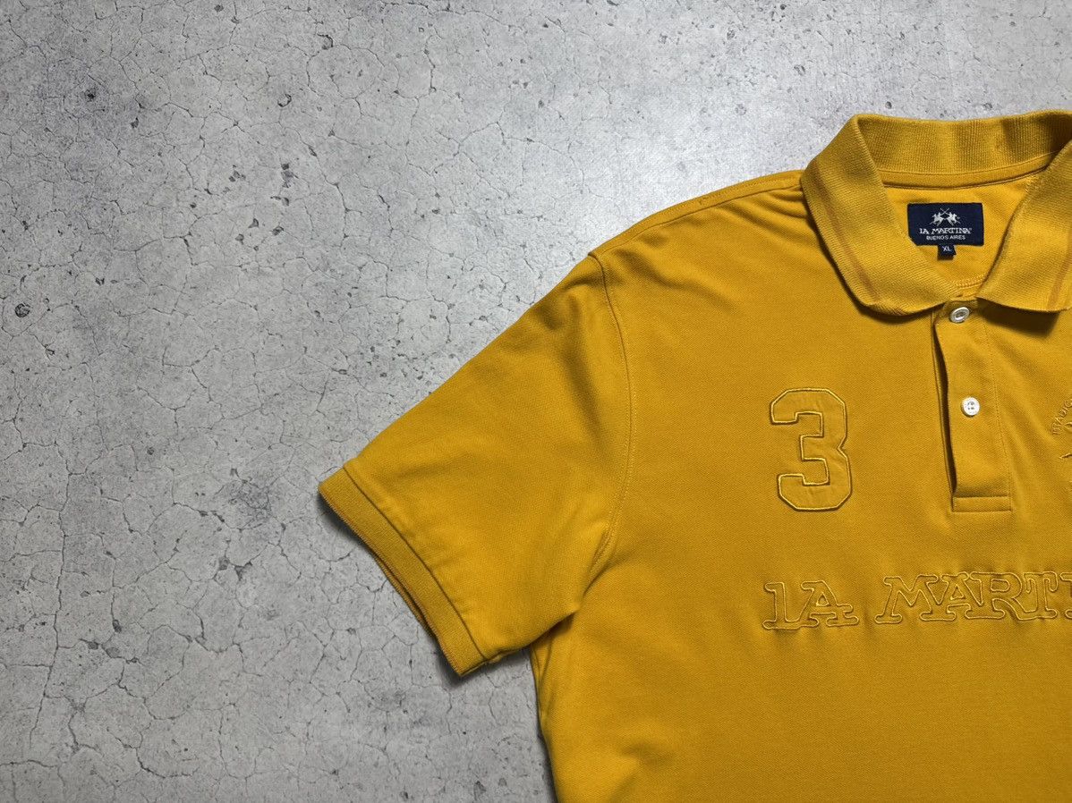 La Martina La Martina Big Logo #3 Polo Shirt Size XL Yellow Size US XL / EU 56 / 4 - 3 Thumbnail