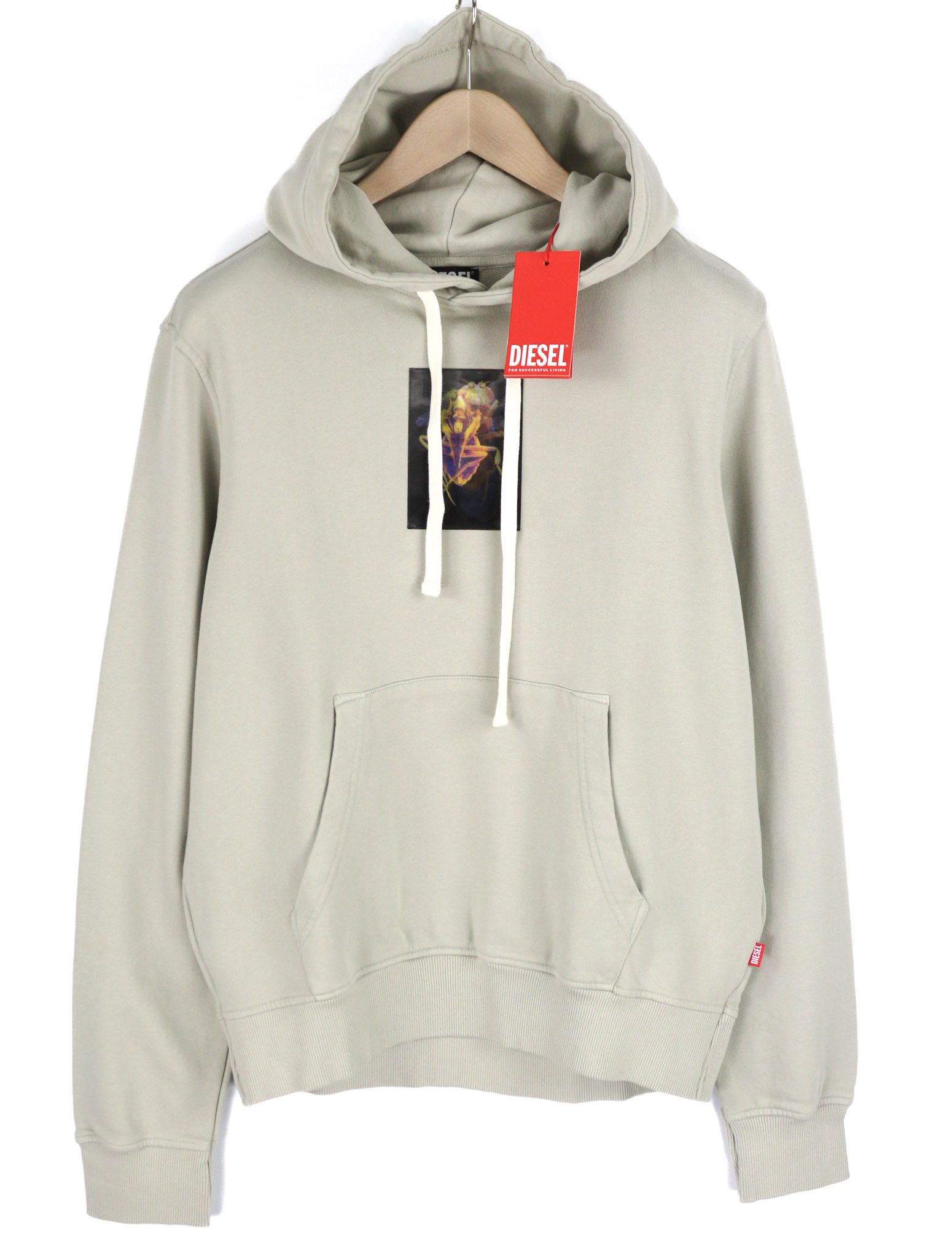 Diesel S-GINN-HOOD-E2 M Grey Oversized Hoodie 40109 Size US M / EU 48-50 / 2 - 1 Thumbnail