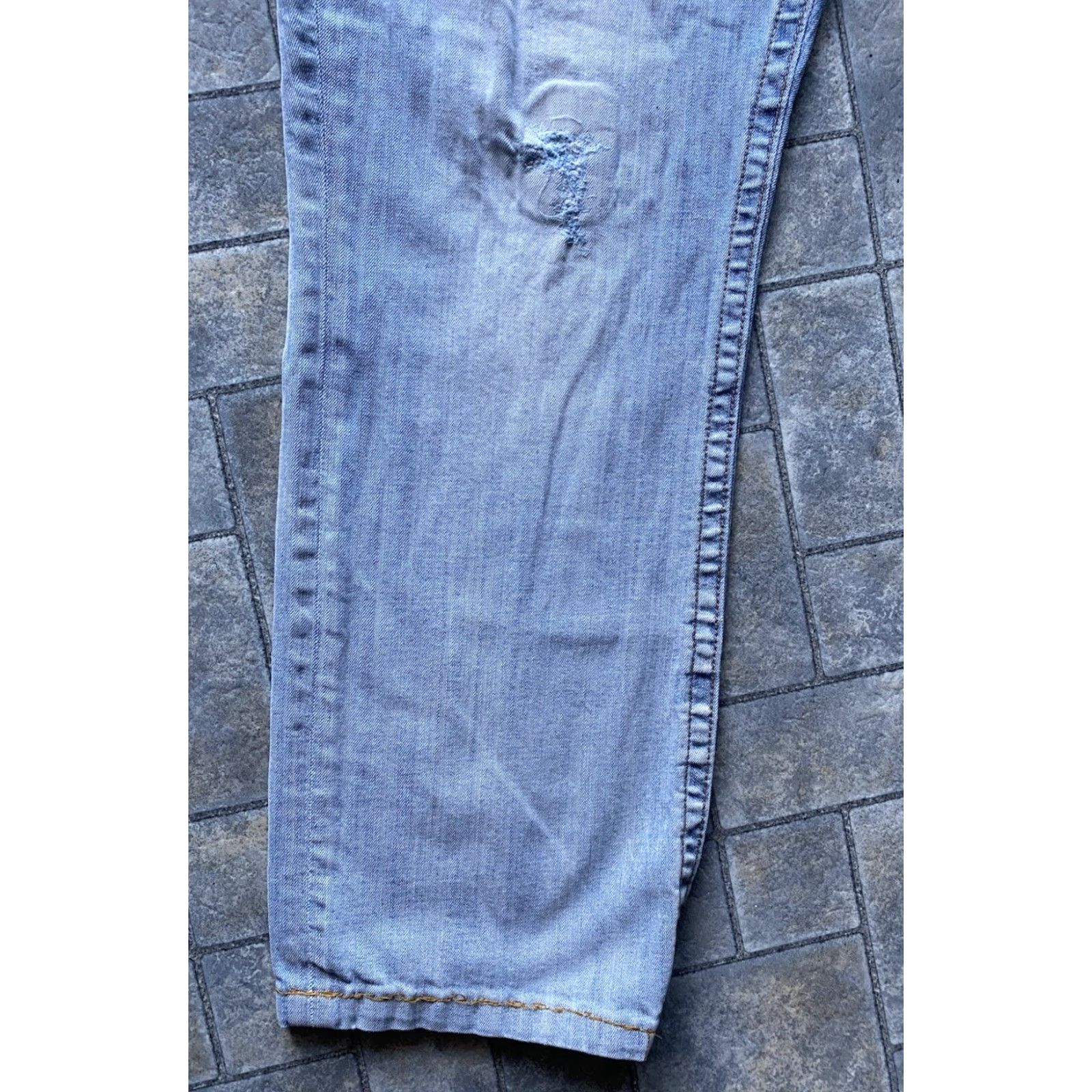 Vintage Rock Revival Jeans Straight Mens Size 44 Damaged Blue Jeans Mens Rock Revival Straight 44 Damaged Size US 44 / EU 60 - 2 Thumbnail