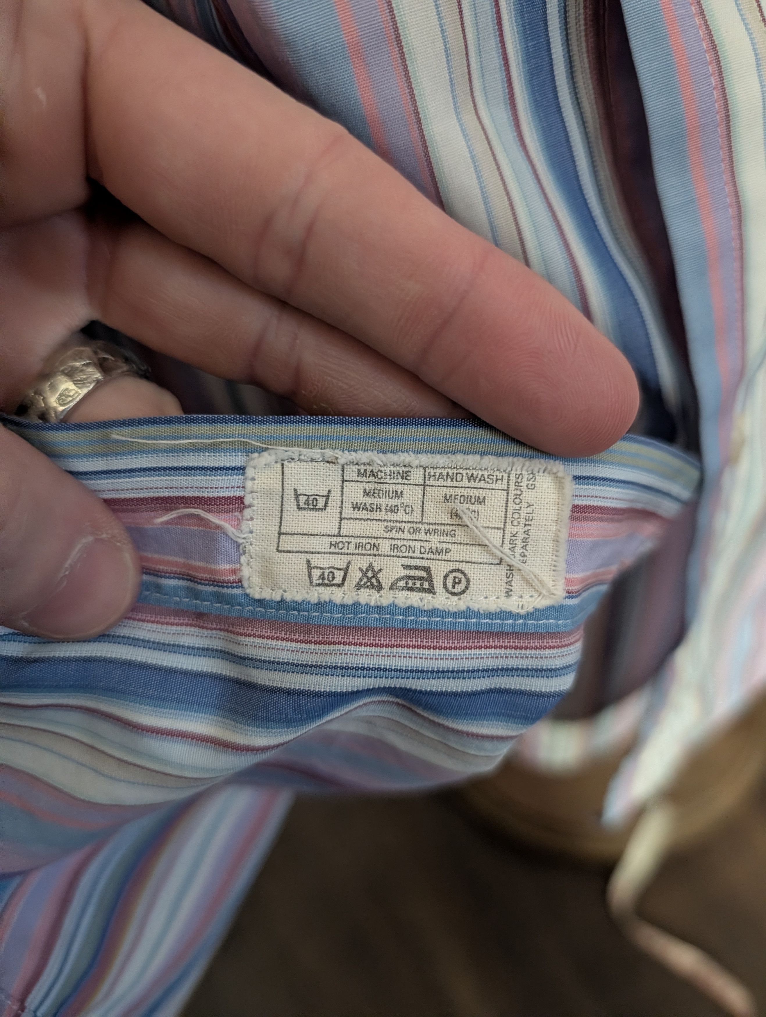 Thomas Pink Multicolor striped Superfine Two Fold Irish dress shirt 17.5 Size US XL / EU 56 / 4 - 11 Thumbnail