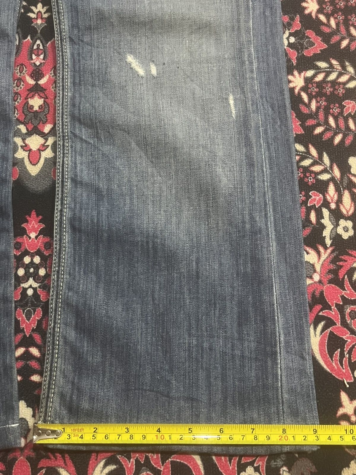 Jimmy Taverniti Jimmy Taverniti Bushpants Style Buttonfly Fringe Flare Jeans Size US 30 / EU 46 - 16 Thumbnail