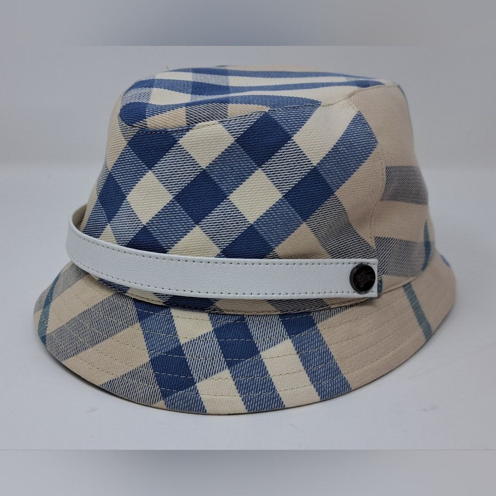 Burberry Burberry Women's Bucket Hat Nova Check Blue Cream England V Size ONE SIZE - 3 Thumbnail