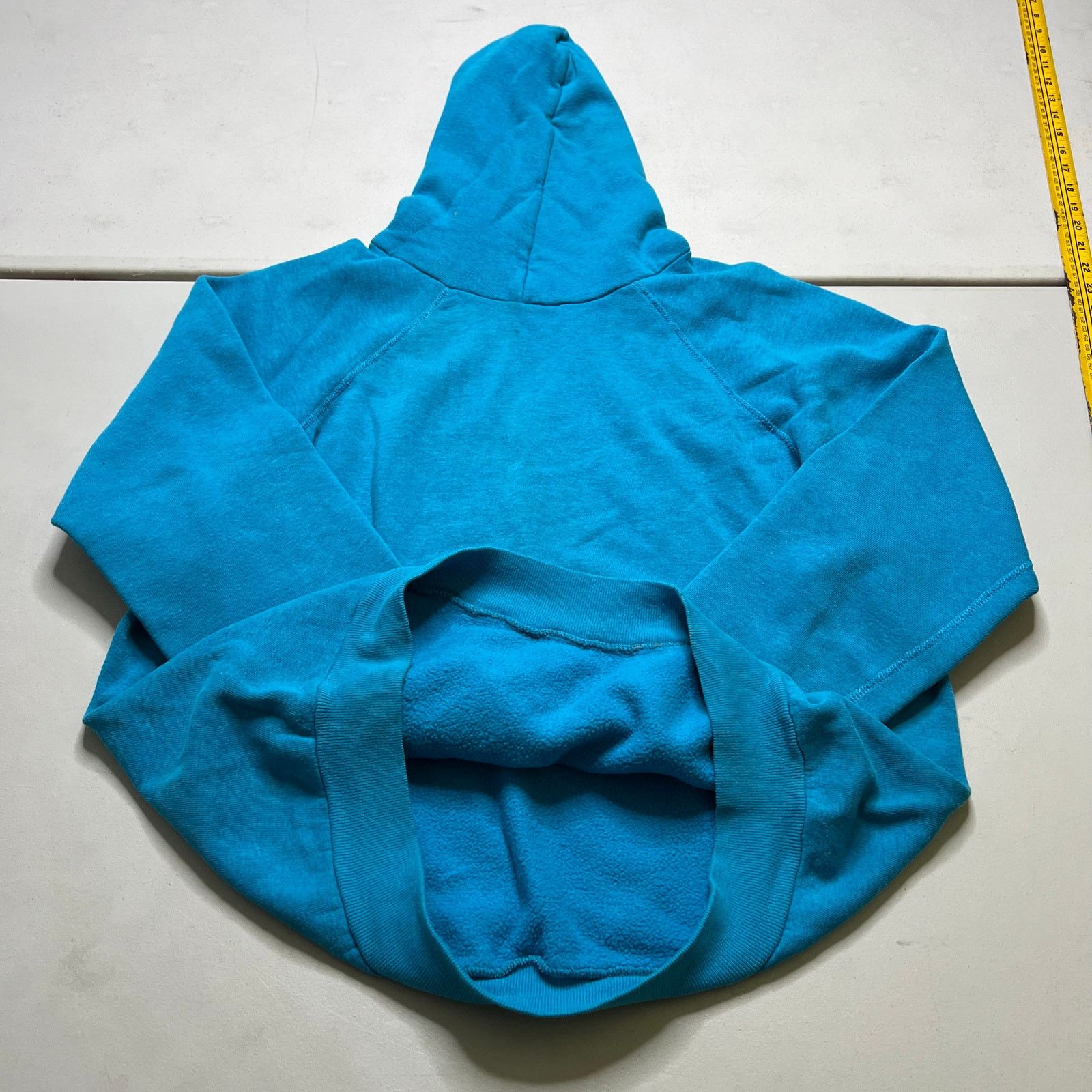 Vintage Vintage 70s Aqua Blue Raglan Hoodie Pullover Sweatshirt L Size US L / EU 52-54 / 3 - 7 Thumbnail
