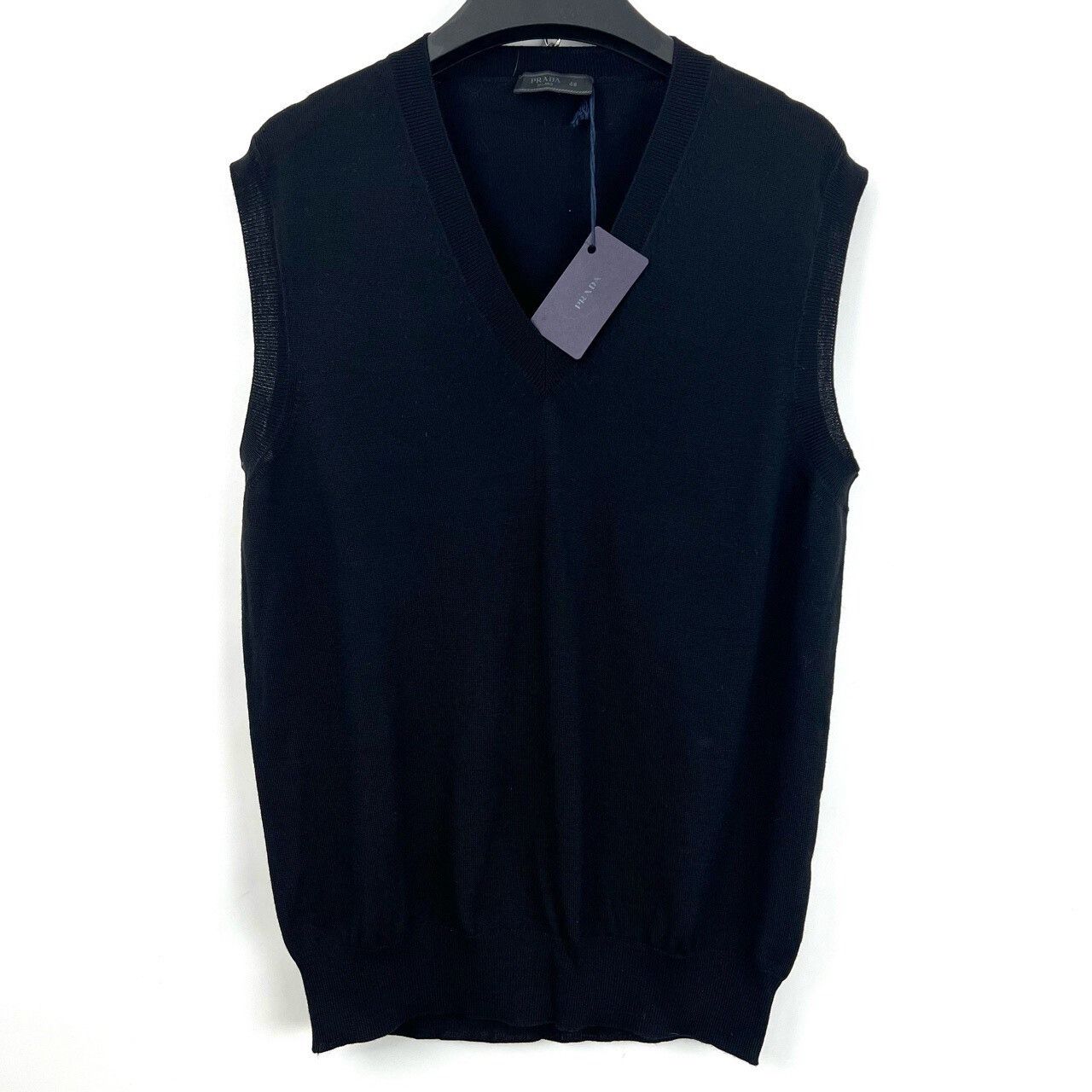Prada Prada Black V-Neck Sleeveless Knit Vest Size US M / EU 48-50 / 2 - 1 Thumbnail