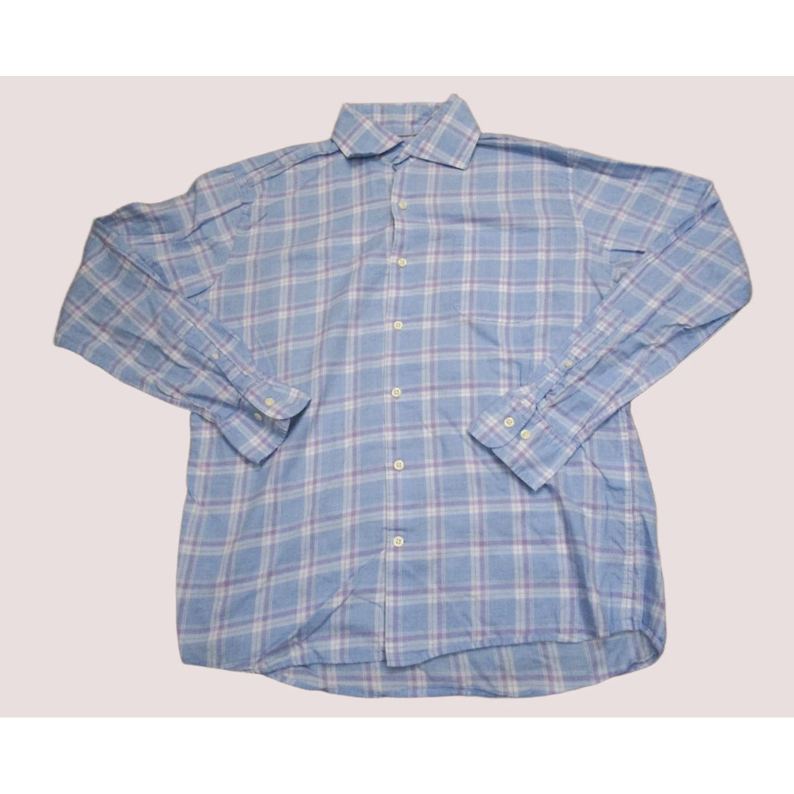 Peter Millar Peter Millar Shirt Men Medium Blue Check Long Sleeve Button Up Broadmoor Resort Size US M / EU 48-50 / 2 - 1 Thumbnail