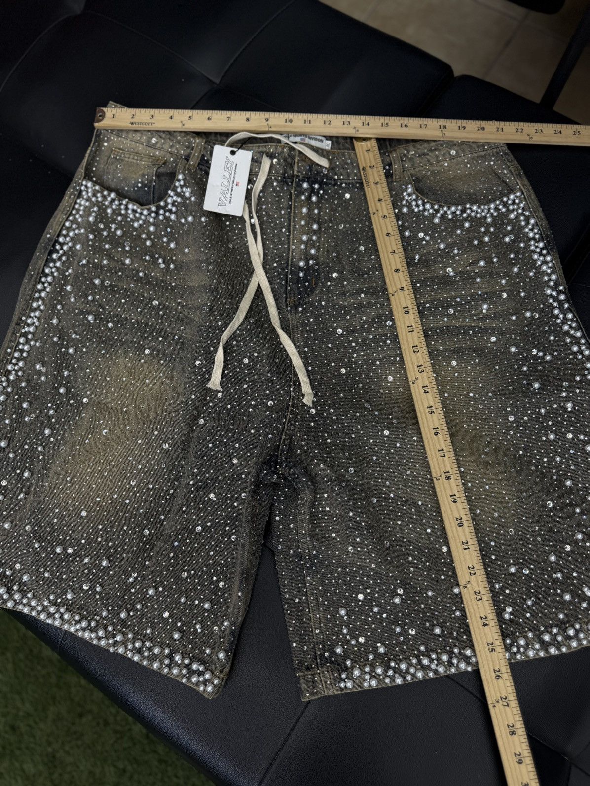 Vale Valley Vale Blue Rhinestone Shorts Size 40 (NEW) Size US 40 / EU 56 - 7 Thumbnail