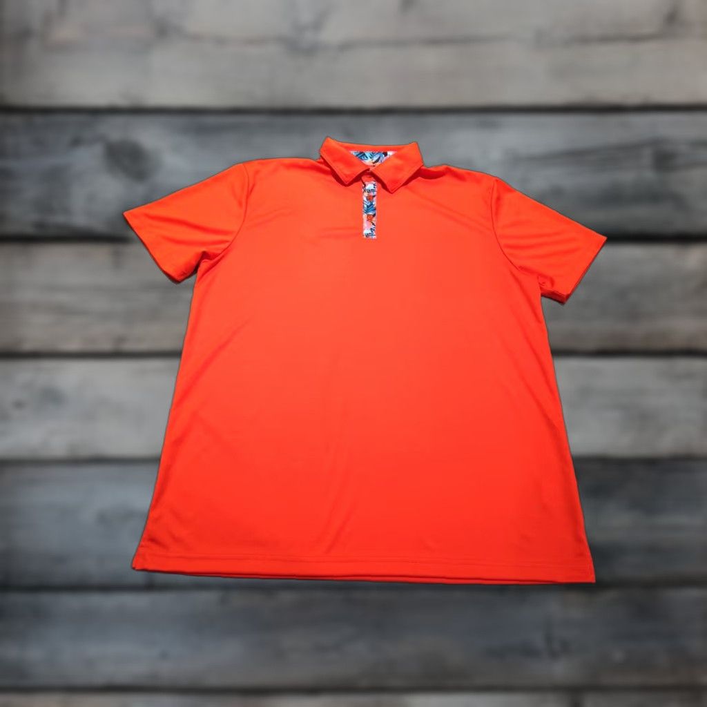 Vintage Loudmouth Polo Shirt Mens XL Red Golf Performance Stretch Polyester Short Sleeve Button Collar EUC Size US XL / EU 56 / 4 - 1 Thumbnail