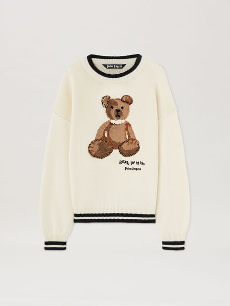 Palm Angels o1mle0226 Bear in Mind Sweater in Neutrals Size US M / EU 48-50 / 2 - 1 Thumbnail