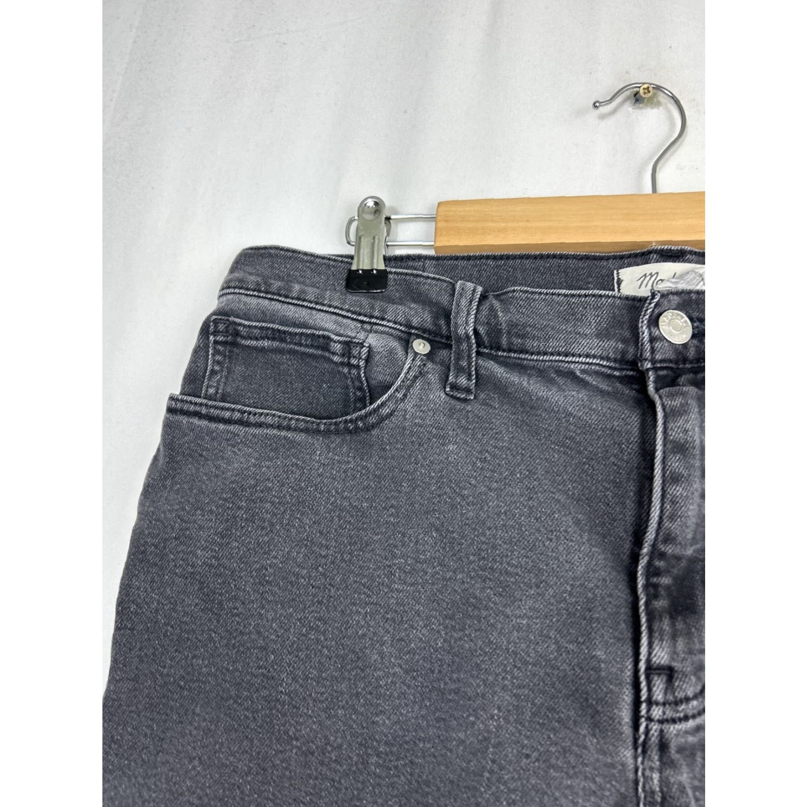 Madewell Madewell Black The Girl Jean Wide Leg Distressed Women Size 31 P 34x24 Cropped Size 24" / US 00 / IT 34 - 4 Thumbnail