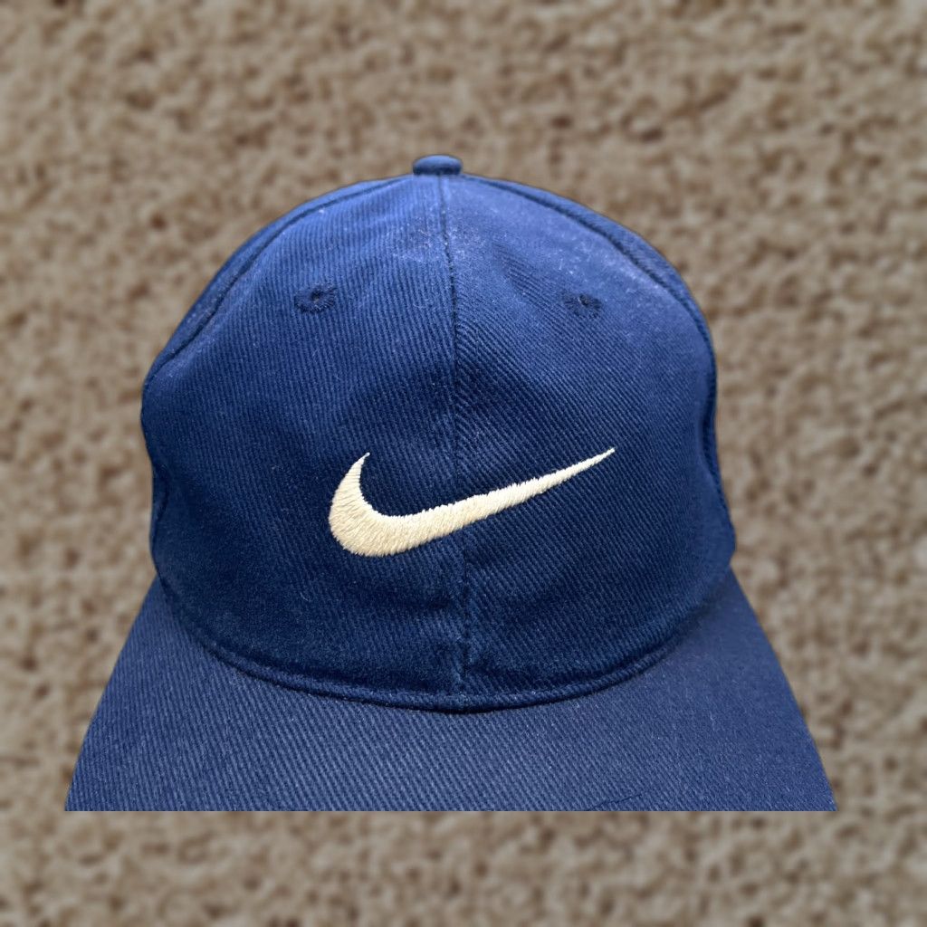 Nike Nike Hat Snap Back Adult One Size Blue 100% Cotton Skate Skater Size ONE SIZE - 1 Thumbnail