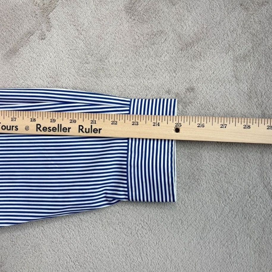 Polo Ralph Lauren VINTAGE Polo Ralph Lauren Shirt Blue White Striped Men XL 17.5 34/35 Preppy Pony Size US XL / EU 56 / 4 - 6 Thumbnail