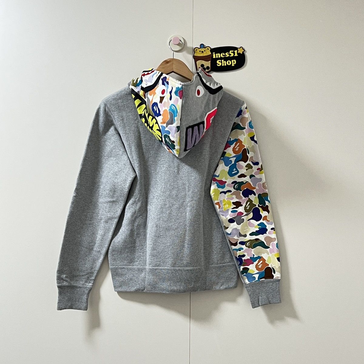 Bape Bape Multi camo Shark Zip Up Hoodie Size US M / EU 48-50 / 2 - 1 Thumbnail