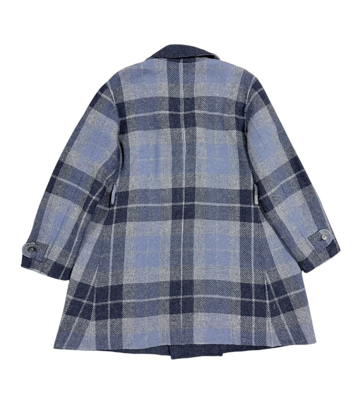 45rpm Vtg🔥45rpmStudio Mohair Indigo/Tartan Revesible Trench Jacket Size US L / EU 52-54 / 3 - 3 Thumbnail