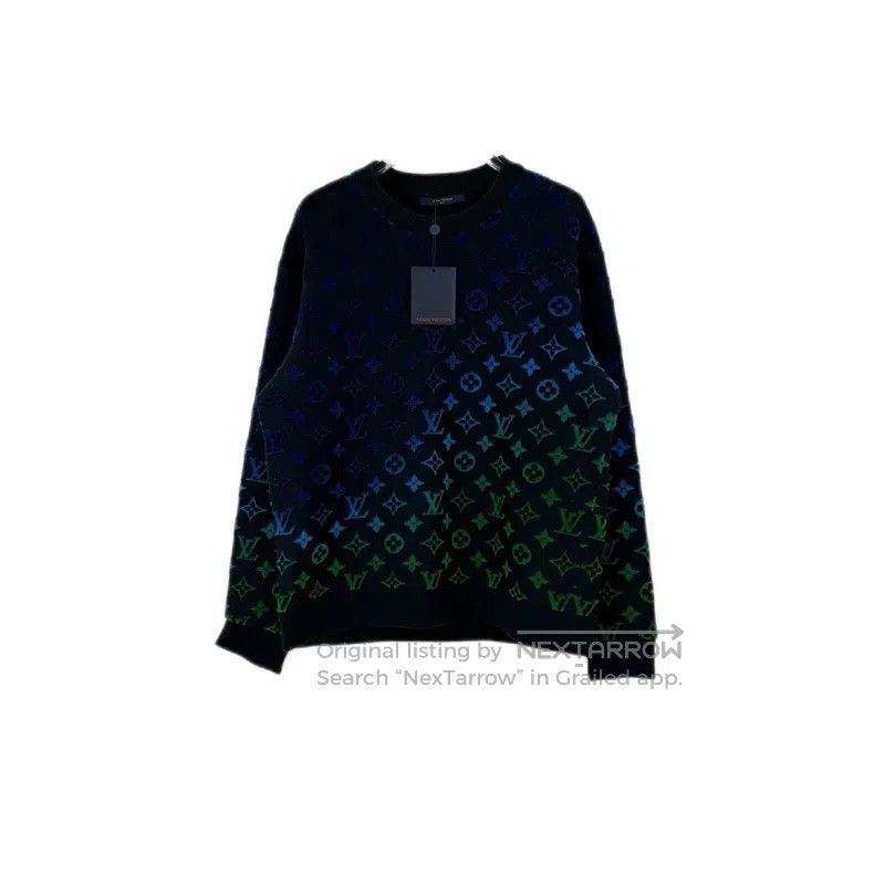Louis Vuitton Louis Vuitton Black full gradient logo sweatshirt Size US XL / EU 56 / 4 - 1 Thumbnail