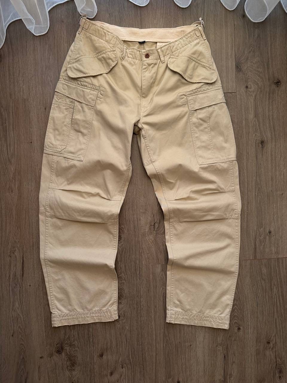 Polo Ralph Lauren × Vintage Vintage Polo Ralph Lauren Cargo Beige Baggy PRL Pants Size US 34 / EU 50 - 4 Thumbnail