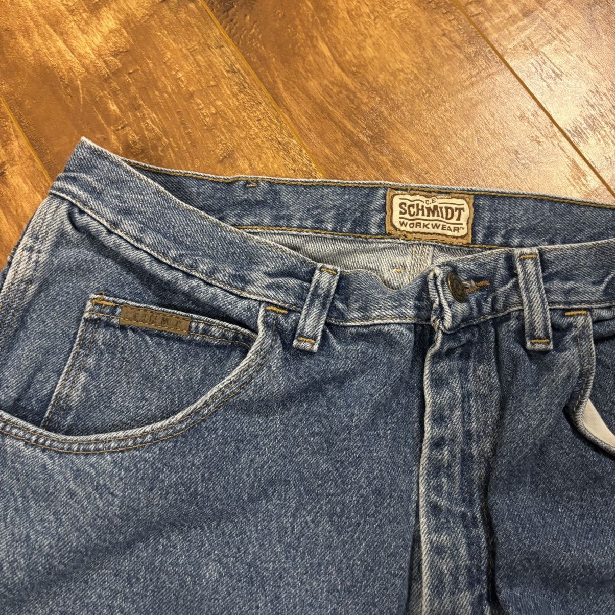 Jean × Vintage Vintage Schmidt Workwear Baggy Denim Jeans Size US 32 / EU 48 - 5 Thumbnail