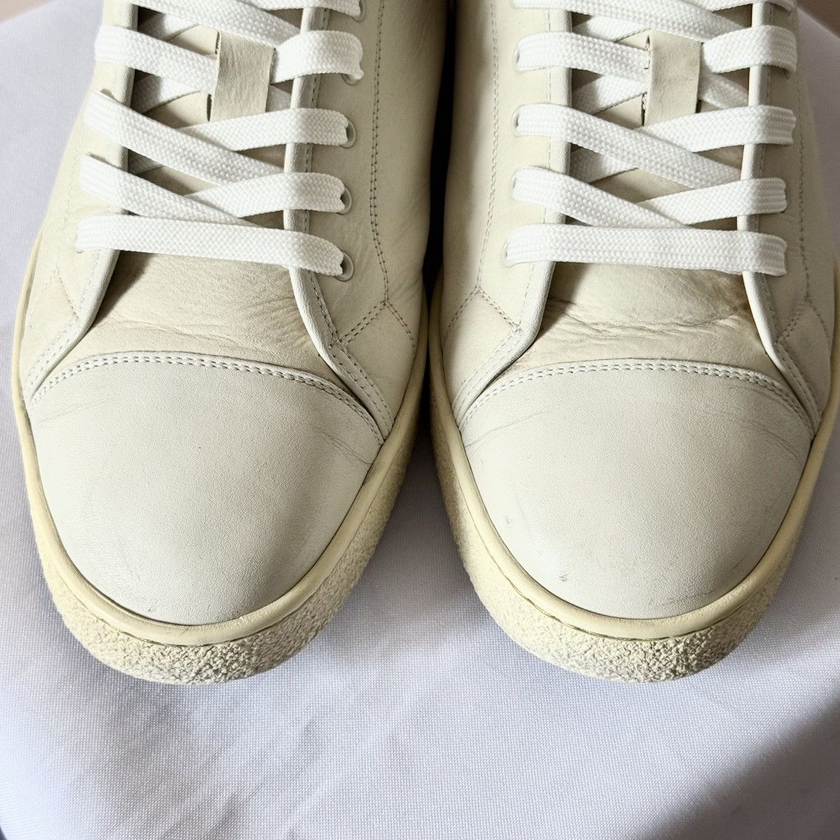 John Lobb John Lobb Levah Chalk Low Leather Sneakers Shoes Size US 8.5 / EU 41-42 - 4 Thumbnail