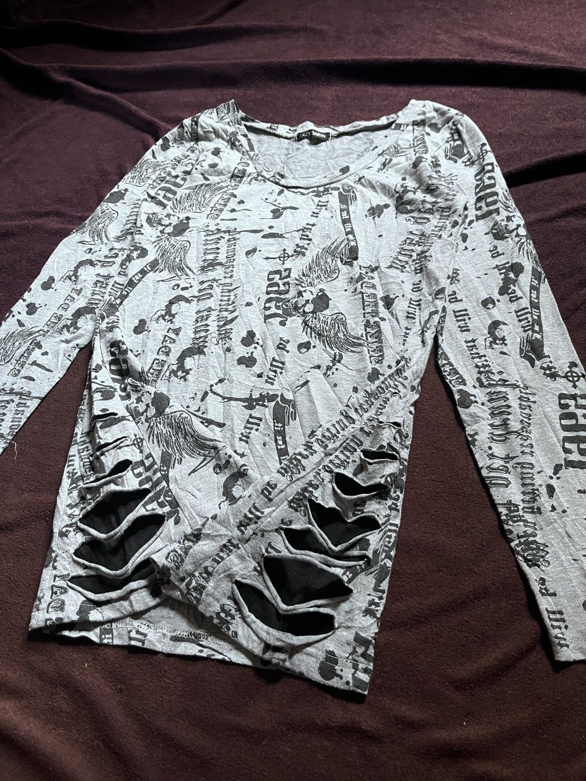 Japanese Brand Lazy Daisy Skulls poem Size US M / EU 48-50 / 2 - 3 Thumbnail