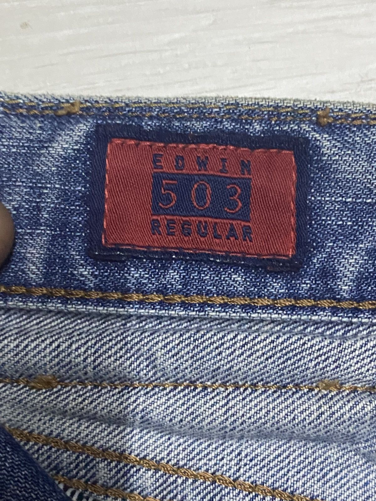 Edwin Vintage Edwin 503z Crazy Mud wash Distressed Baggy Jeans Size US 31 - 13 Thumbnail