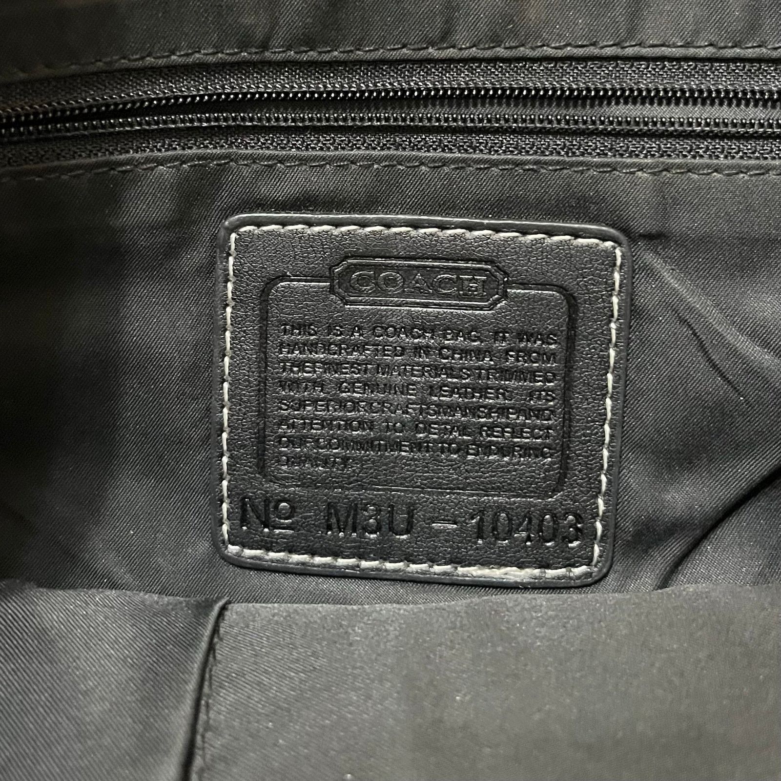 Coach Coach Medium Black Monogram Shoulder Purse Leather M3U 10403 Size ONE SIZE - 3 Thumbnail