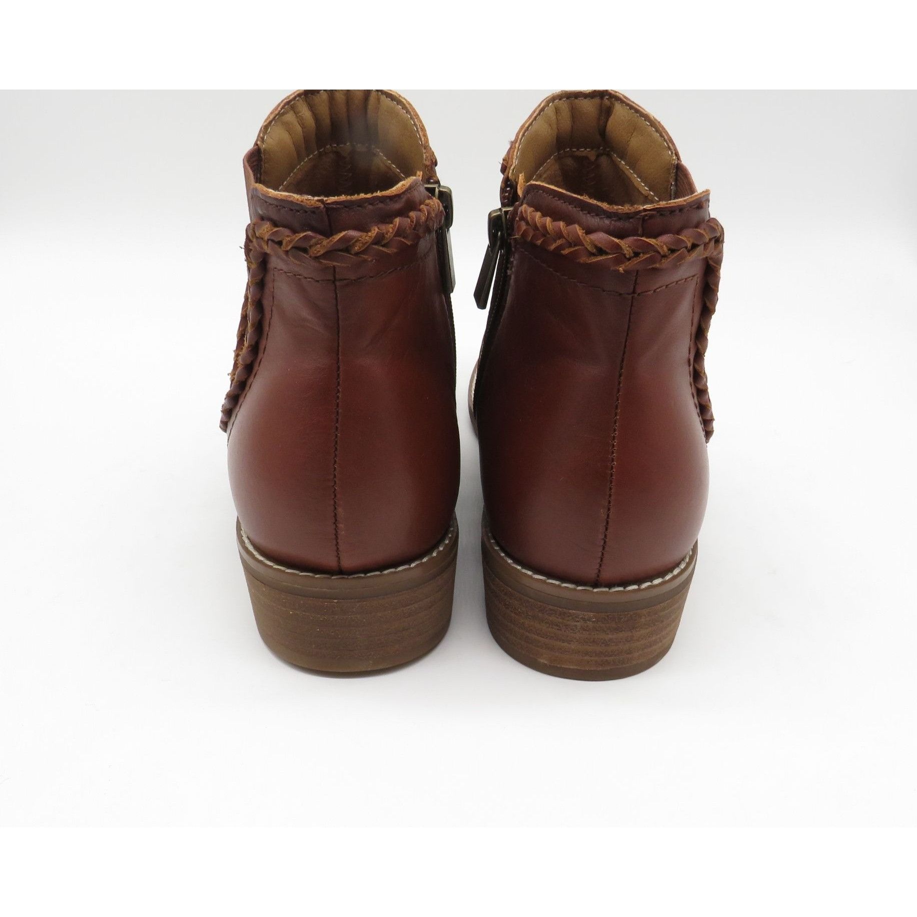 Other Earth Women's Leather Ankle Boots Braided Trim Chelsea Style Size US 8.5 / IT 38.5 - 6 Thumbnail