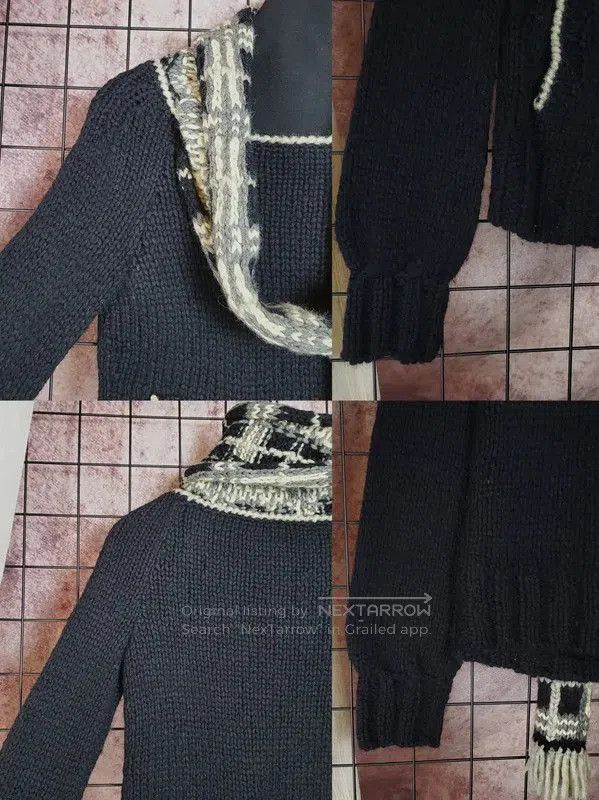 Burberry Burberry Women's Black Wool Check Knit Sweater. Size S / US 4 / IT 40 - 4 Thumbnail
