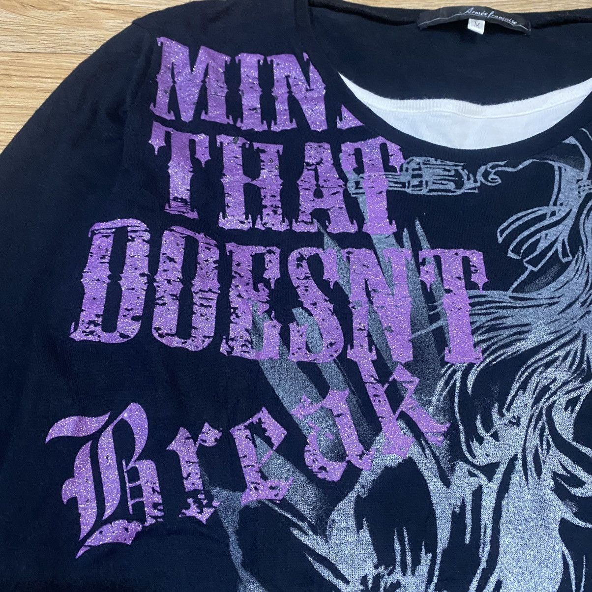 Hysteric Glamour 2000s Armee Francaise Darkwear Style Double Layerd LS Tee Size US M / EU 48-50 / 2 - 3 Thumbnail