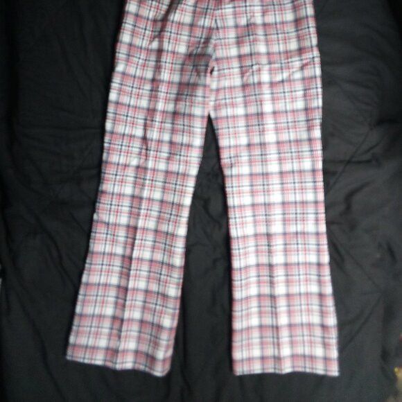 Levi's Vintage Levi's Sta-Prest Gals Plaid Polyester Pants Flared Size 30" / US 8 / IT 44 - 8 Thumbnail