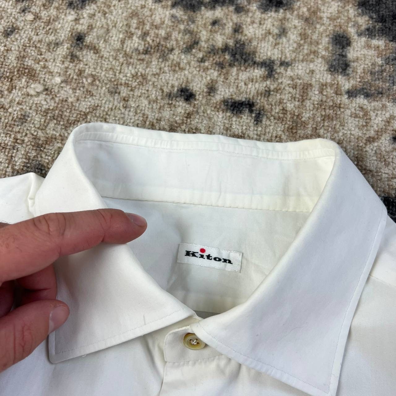 Kiton Kiton Archive Luxury Vintage Y2K Oxford Button Up Shirt Size US XL / EU 56 / 4 - 4 Thumbnail