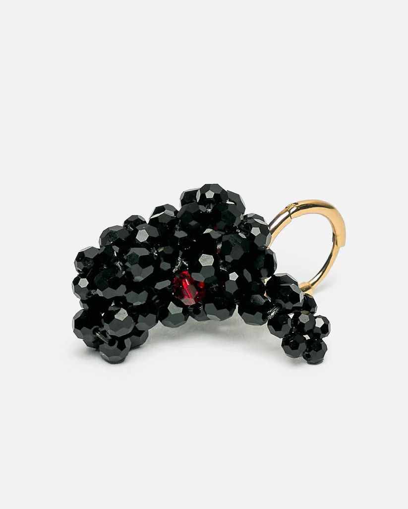 Simone Rocha o1s1v1r1oon0925 Size: OS/Creature Head Earrings in Black Size ONE SIZE - 3 Thumbnail