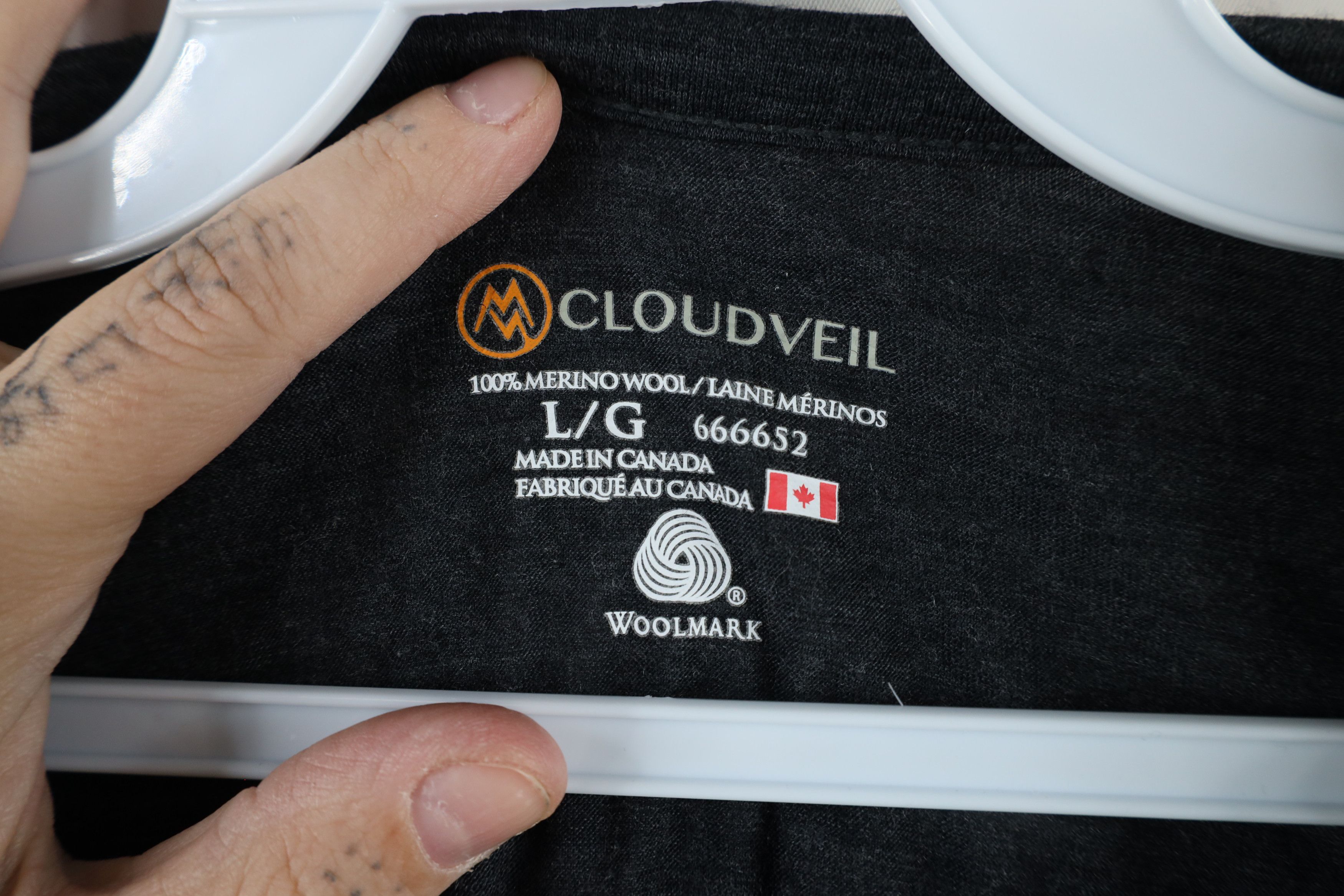 Vintage Cloudveil Wool Knit Base Layer Long Sleeve T-Shirt Gray Size US L / EU 52-54 / 3 - 4 Thumbnail