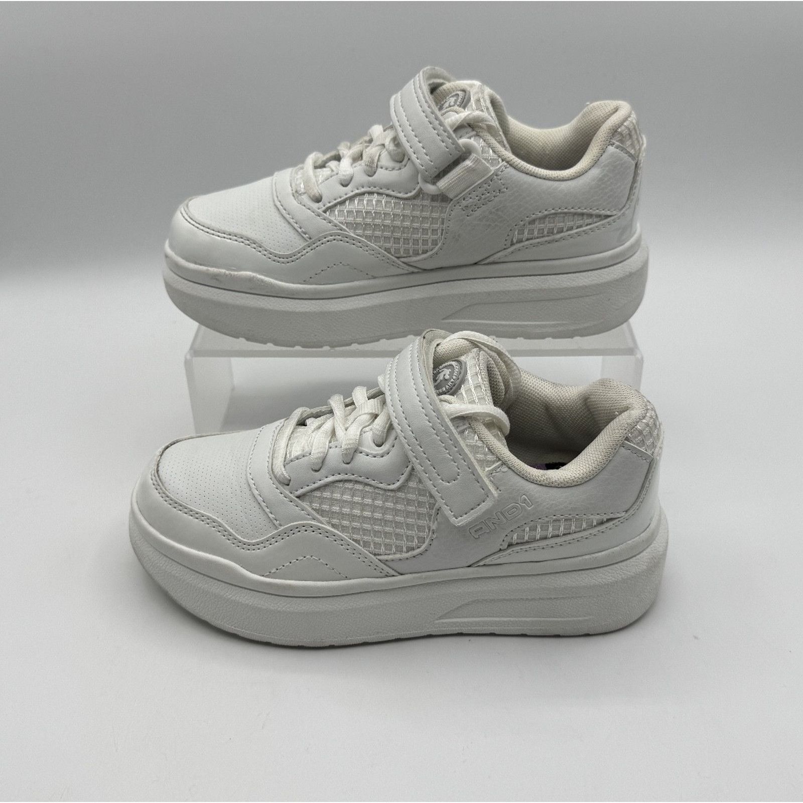 Other AND1 White Platform Court Big Girls Sneakers Shoes 13 kids Size US 12 / IT 42 - 3 Thumbnail
