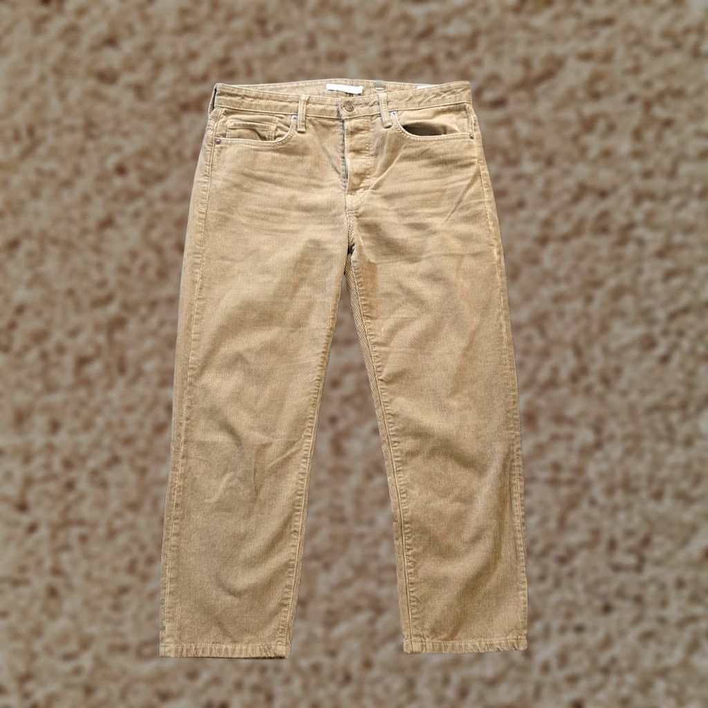 Vince Vince Pants Womens Size 6 Brown Corduroy Straight Cropped Casual Capstone Capsule Casual Women Pants Flat Front Easy Care Machine Washable Size 28" / US 6 / IT 42 - 1 Thumbnail