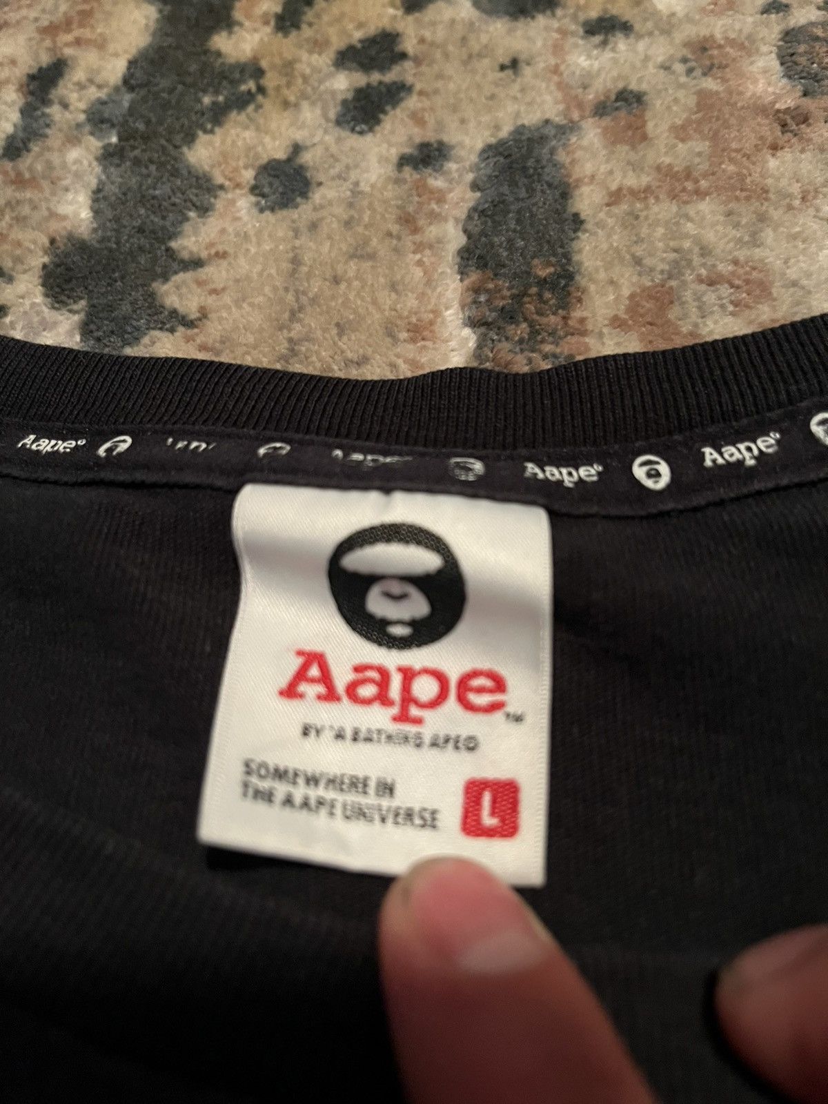 Aape Aape Black Red/Green/Blue/Yellow Logo T-Shirt Size US L / EU 52-54 / 3 - 5 Thumbnail