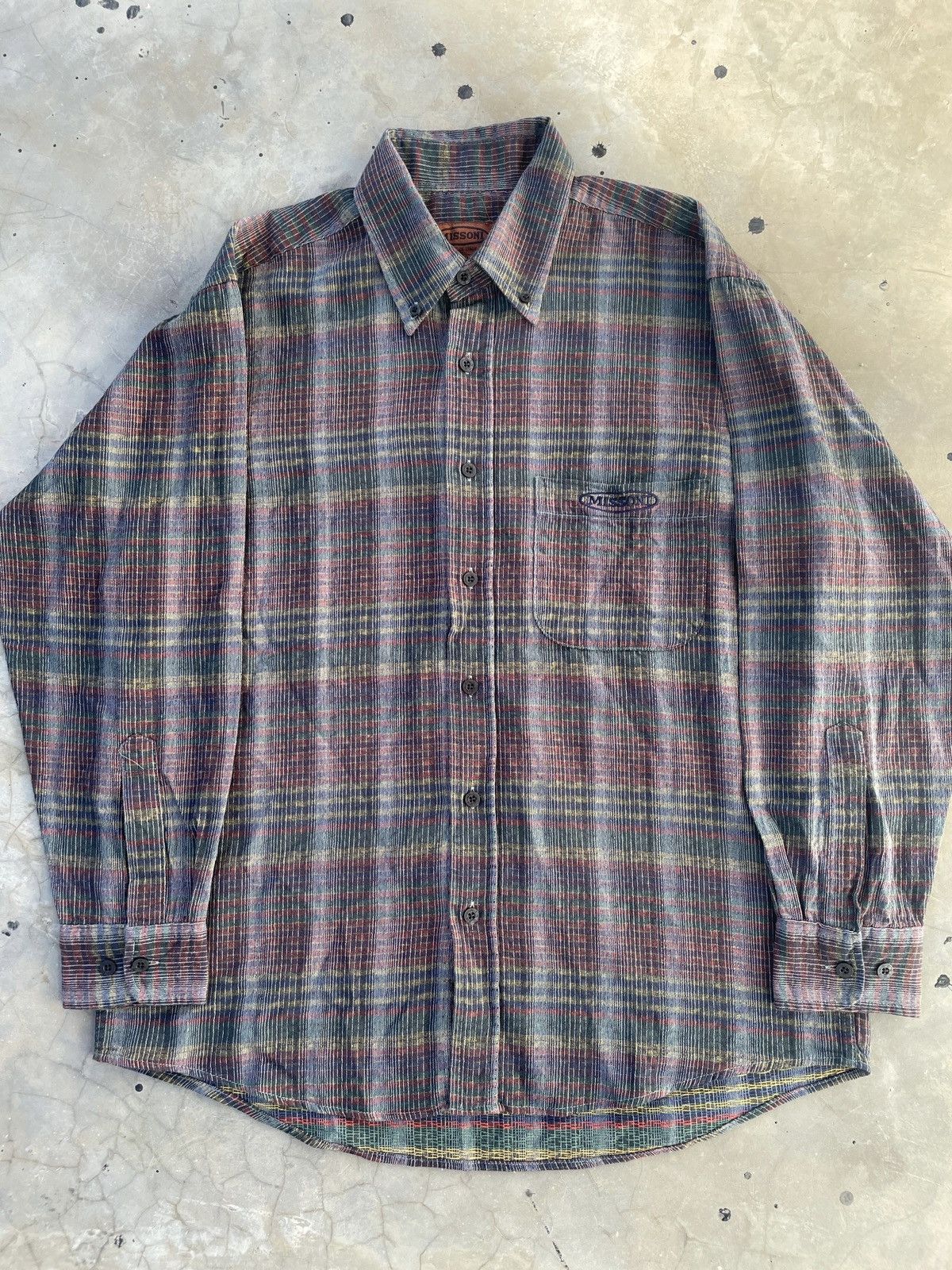 Missoni Vintage Italian Designer Missoni Long Sleeve Button Up Shirt Size US L / EU 52-54 / 3 - 2 Thumbnail
