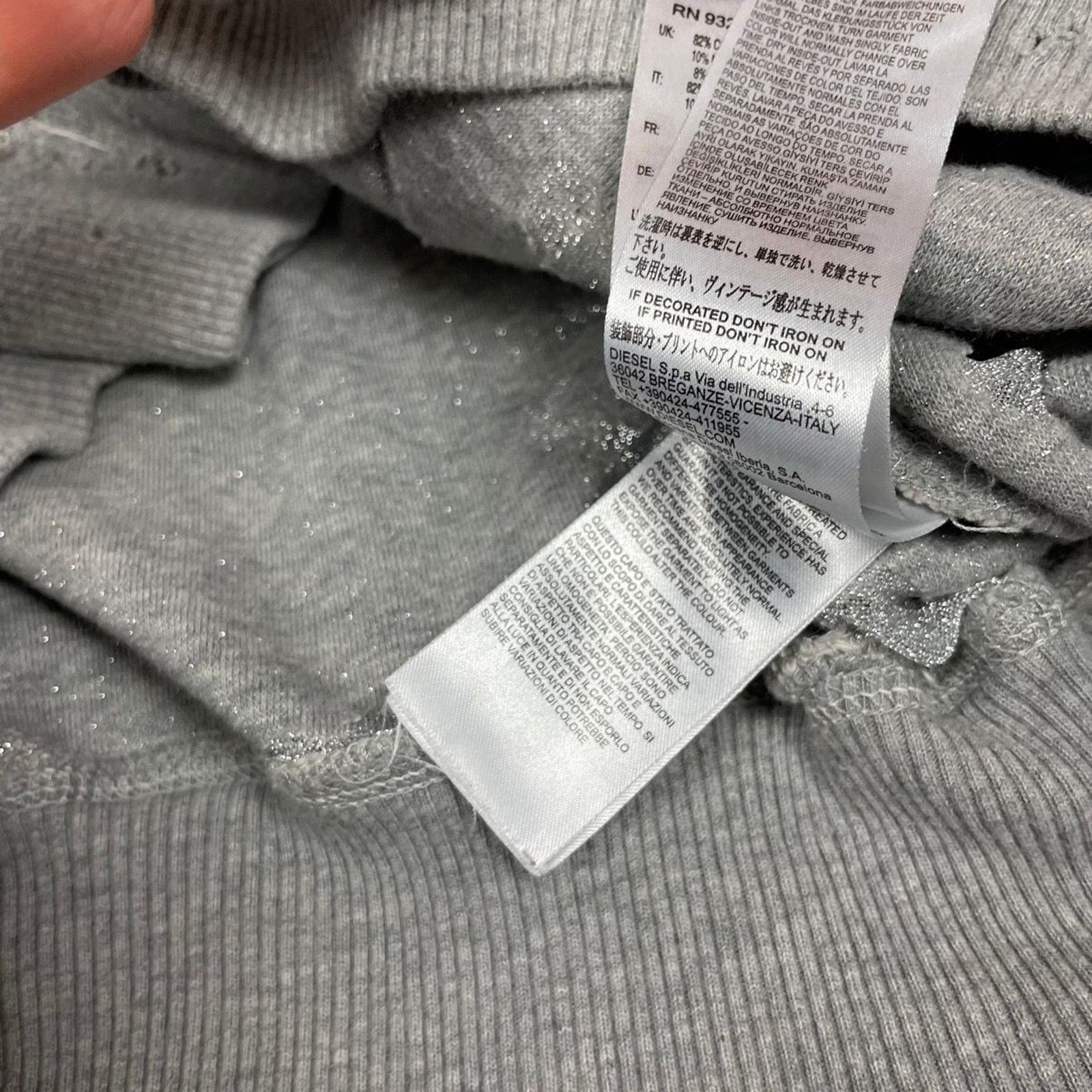Diesel Diesel FELPA Women's Gray Crew Neck Ripped Sweatshirt Size M / US 6-8 / IT 42-44 - 13 Thumbnail