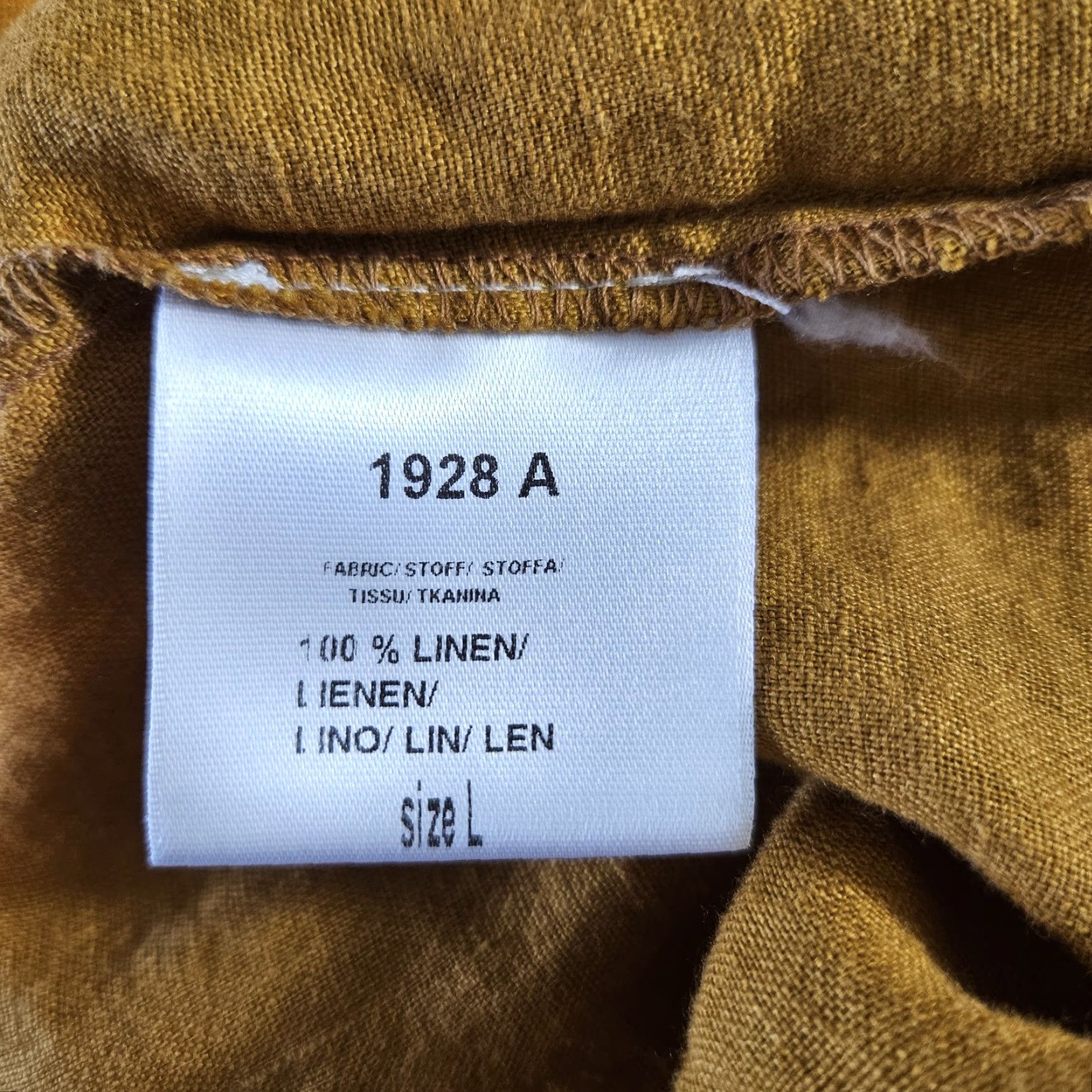 Vintage Yuvita Top Womens Sz Large Gold Linen 3/4 Sleeve Size L / US 10 / IT 46 - 4 Thumbnail