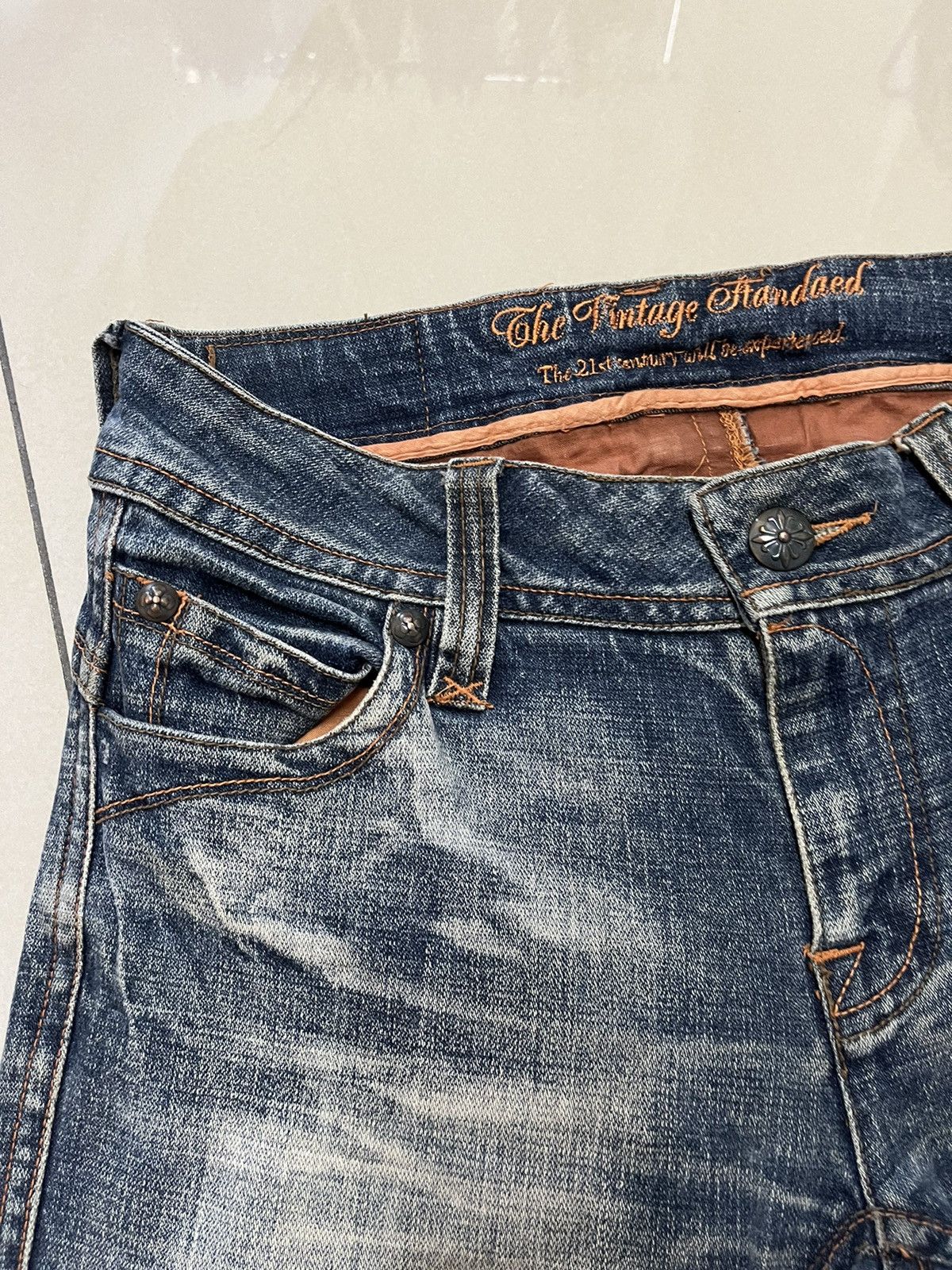 If Six Was Nine Flare Jeans Jessy Logan faded distressed low rise mud rusty Size US 30 / EU 46 - 7 Thumbnail
